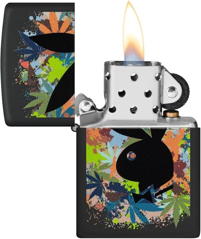 美國製造 | Zippo指定經銷商 Zippo 46222 經典剪影打火機 – 黑啞光大膽融合印 (兔頭版) Iconic Silhouette Lighter - (Rabbit Head Edition)