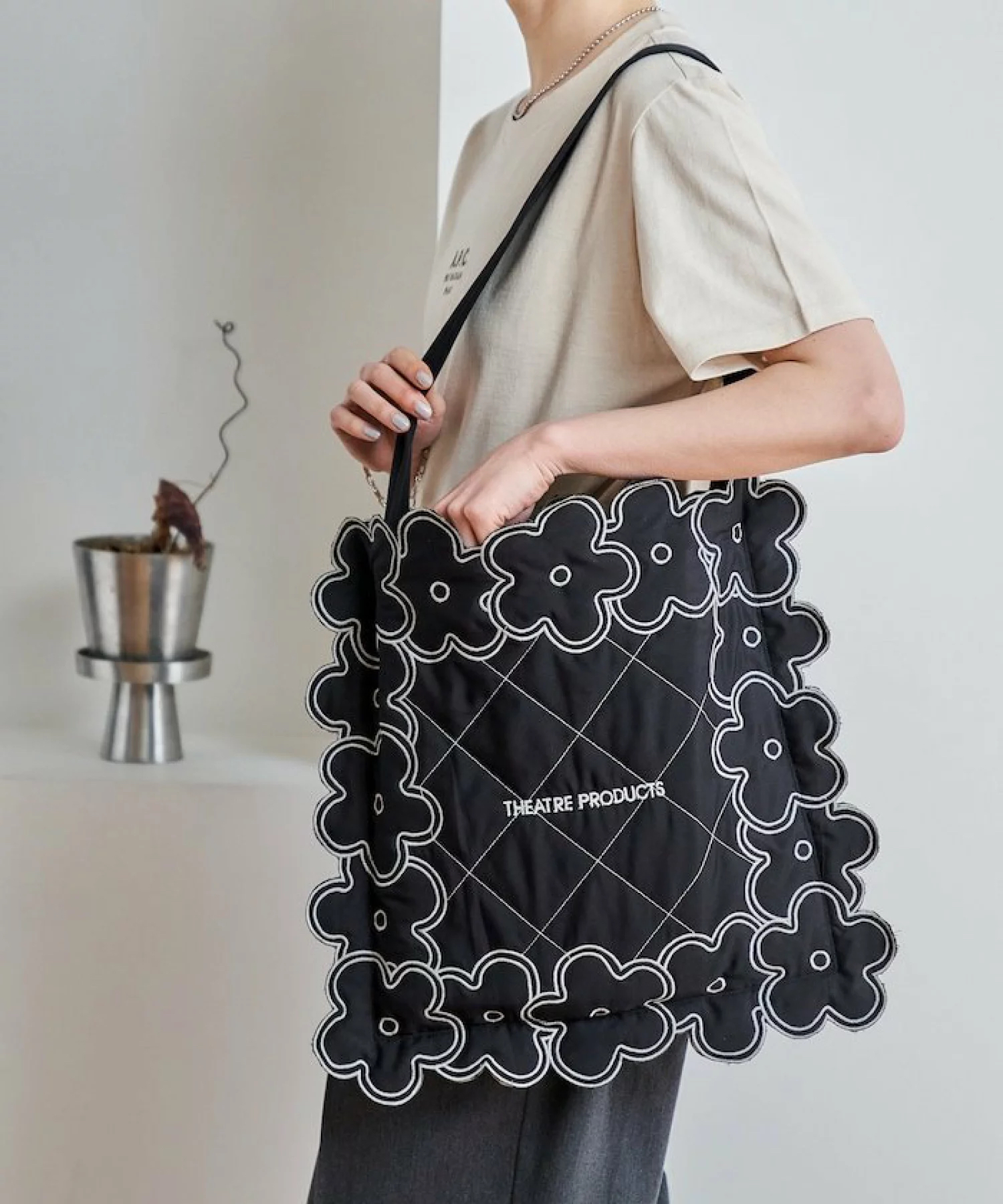 日本預訂📍日本限定THEATRE PRODUCTS花花邊圖案Tote Bag 不包郵 2026年4月上旬出貨