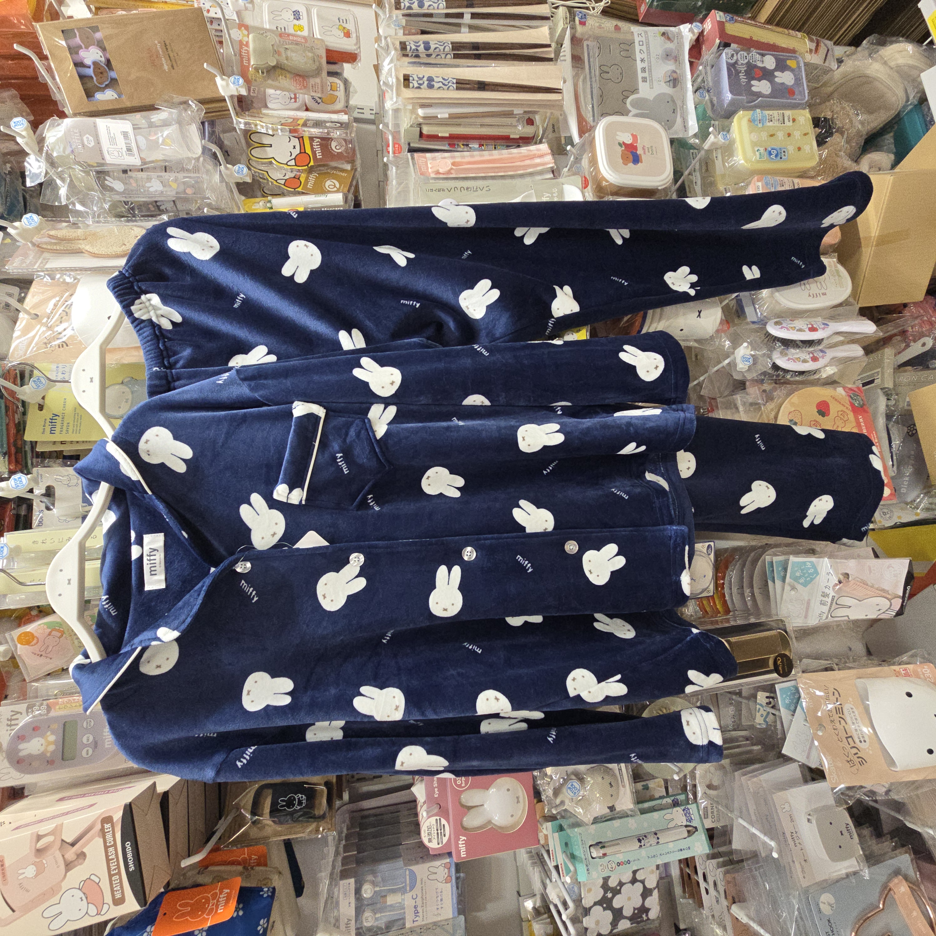 miffy 珊瑚絨 長袖長褲 睡衣 408125 深藍