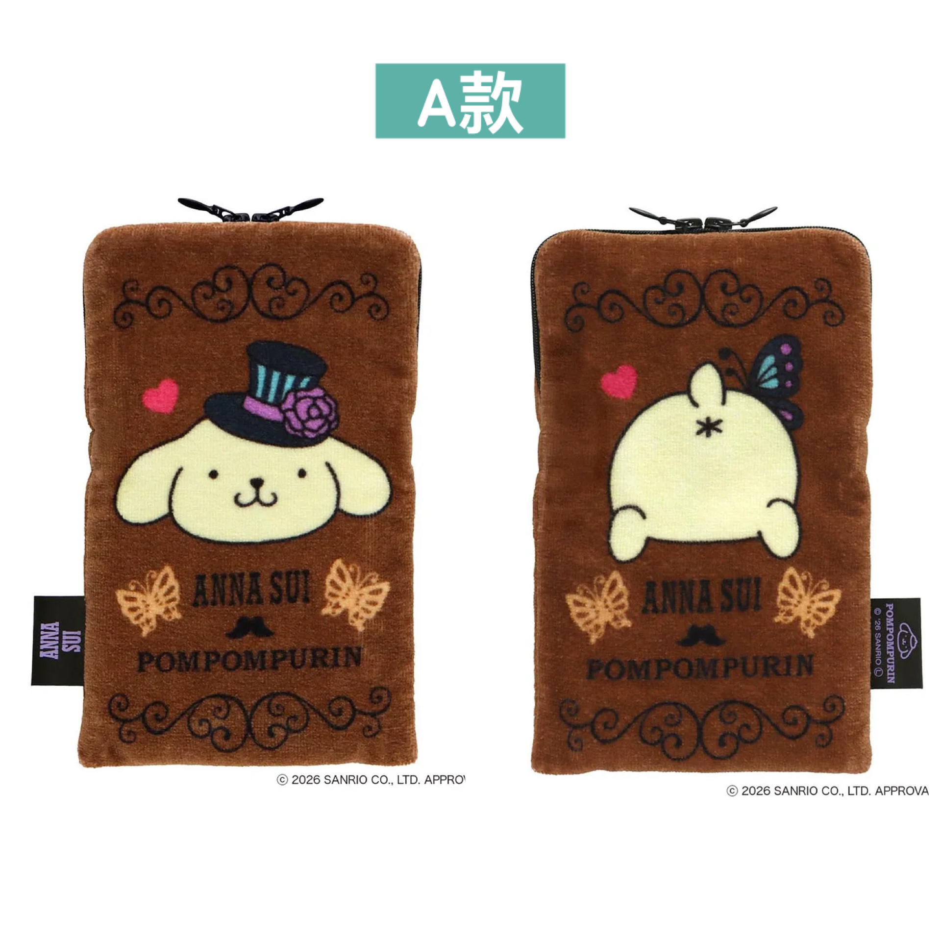 日本預訂📍日本Anna Sui x 布甸狗得意系列 - 水樽袋/小物袋 不包郵