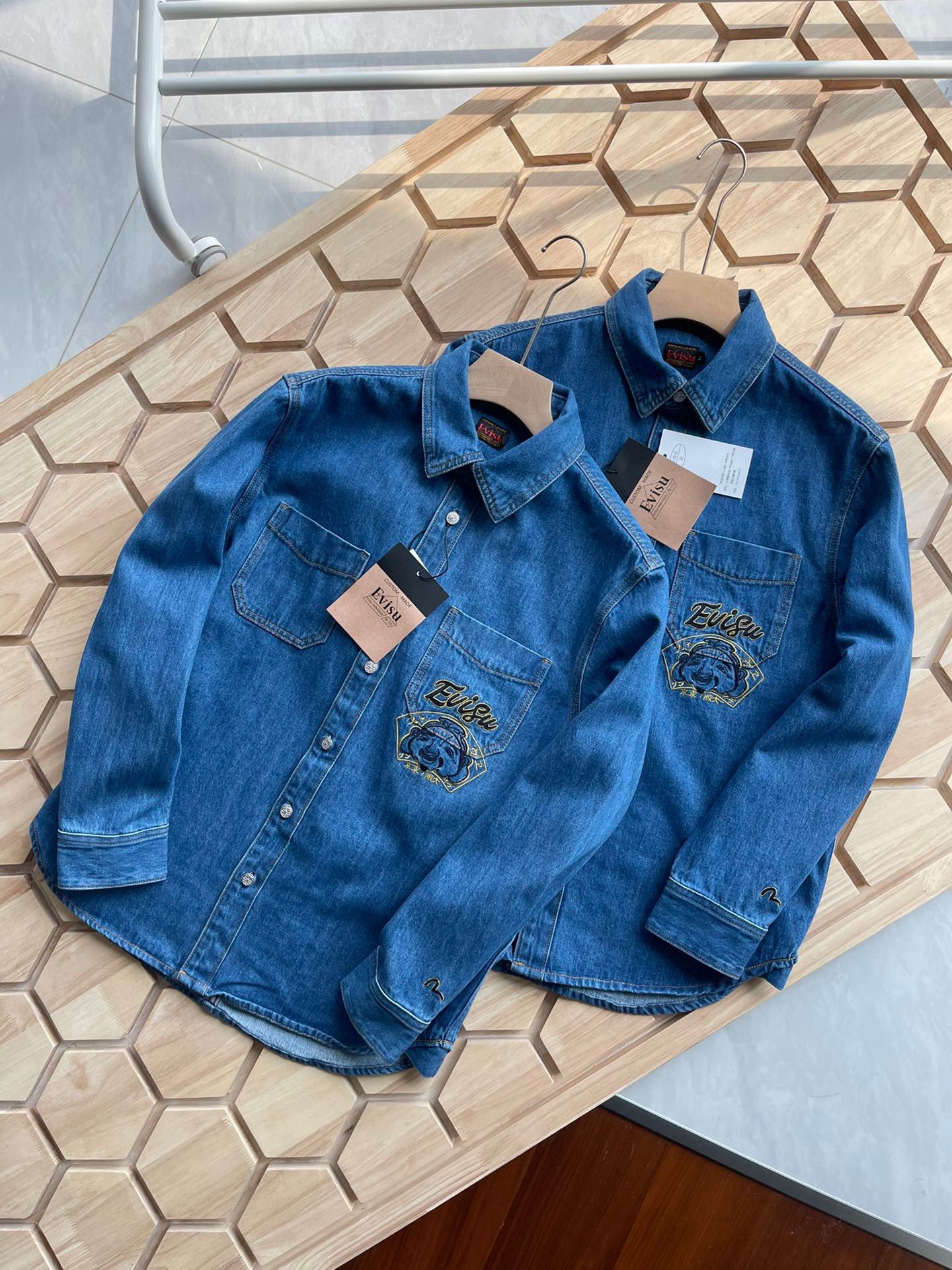 預訂 EVISU 福神刺繡牛仔襯衫 #98789