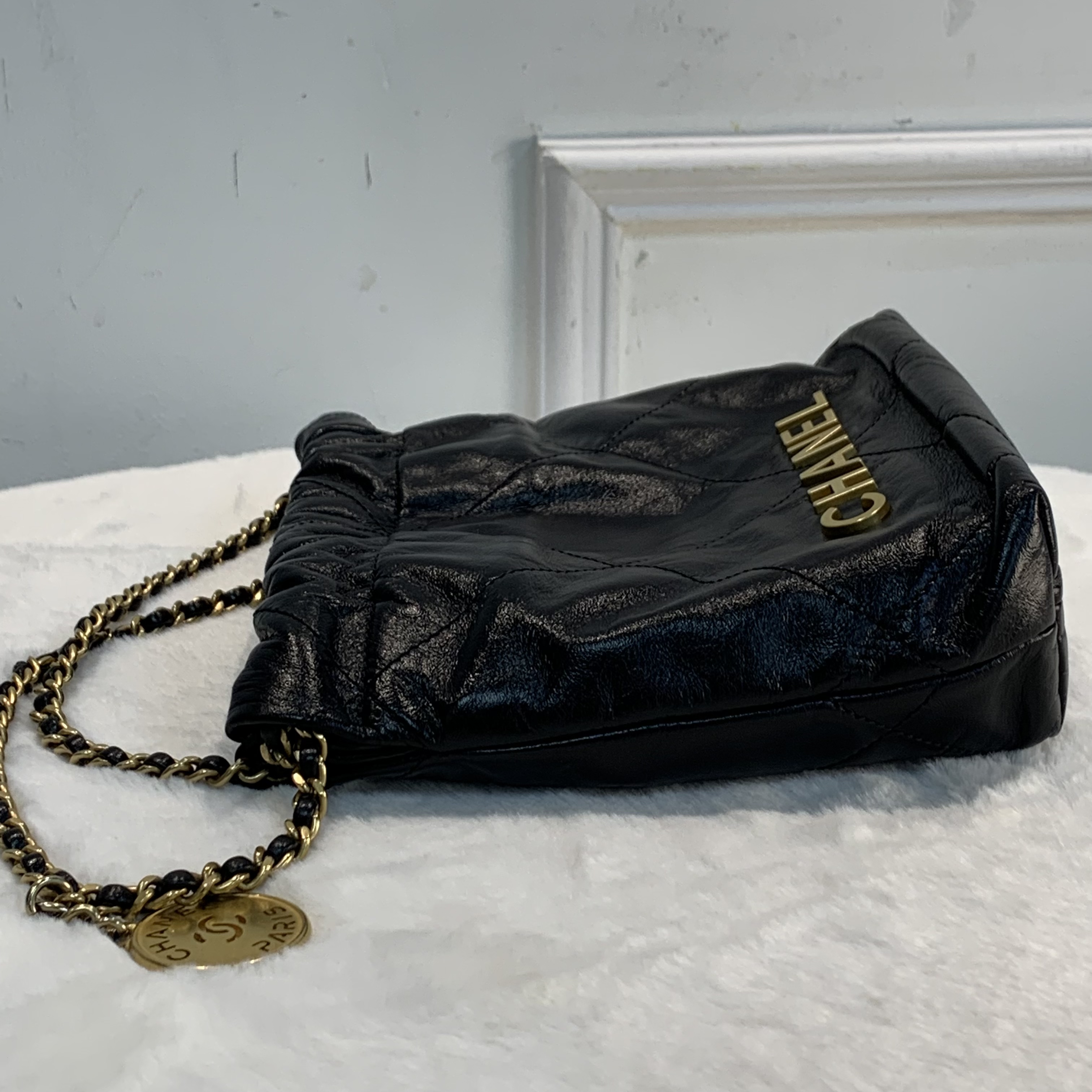 25年正單 Chanel mini 22 bag迷你垃圾袋