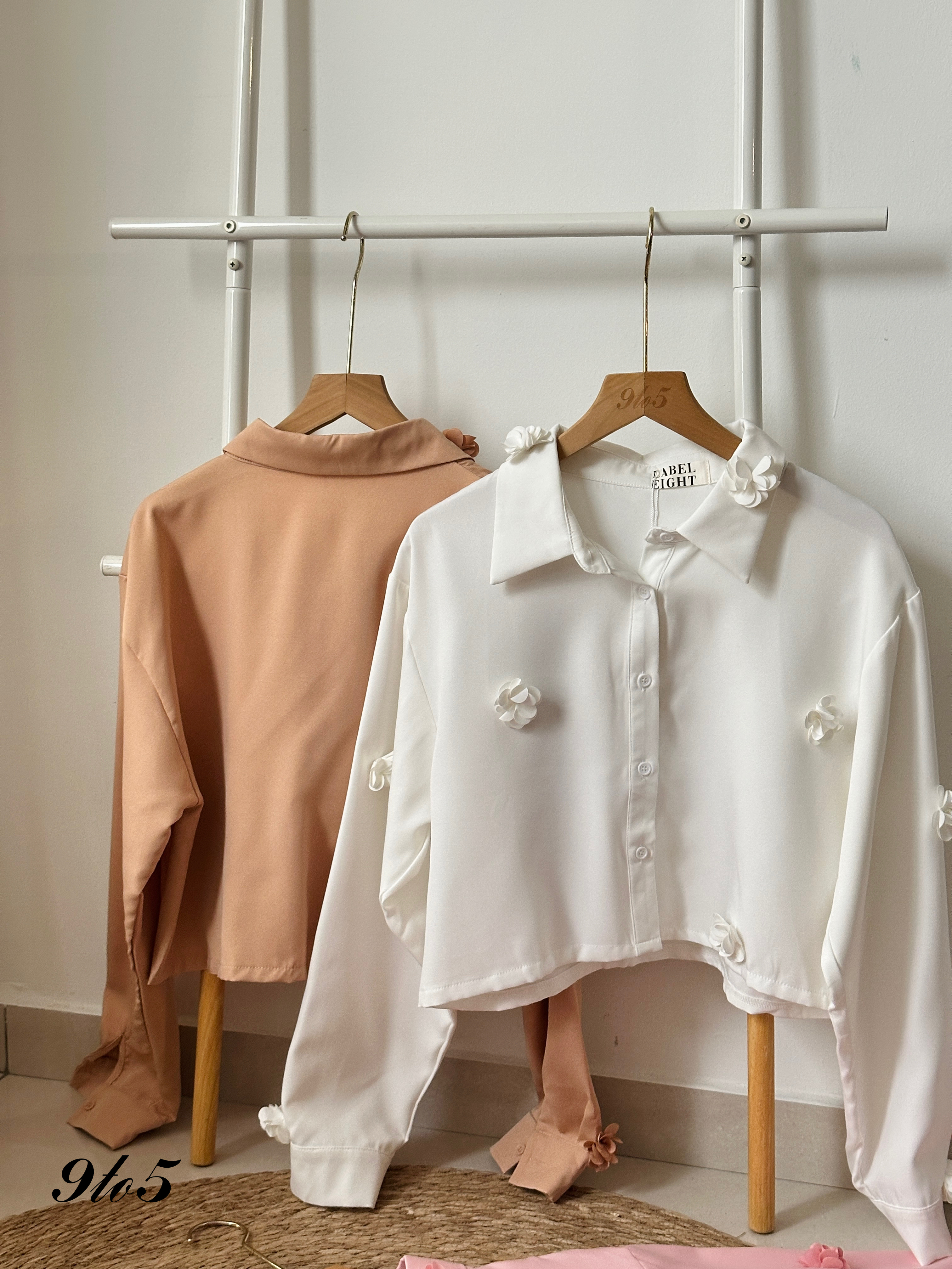 T3909 Long Sleeve Floral Shirt - 4 Colors