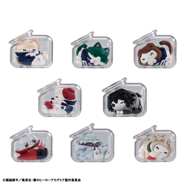 (預訂訂金 $200) (總價 $672) MegaHouse MEGA CAT 我的英雄學院 晚安! 瓶中英雄喵 (原盒8個) (行版) My Hero Academia Oyasumi Heroaca Nyanko