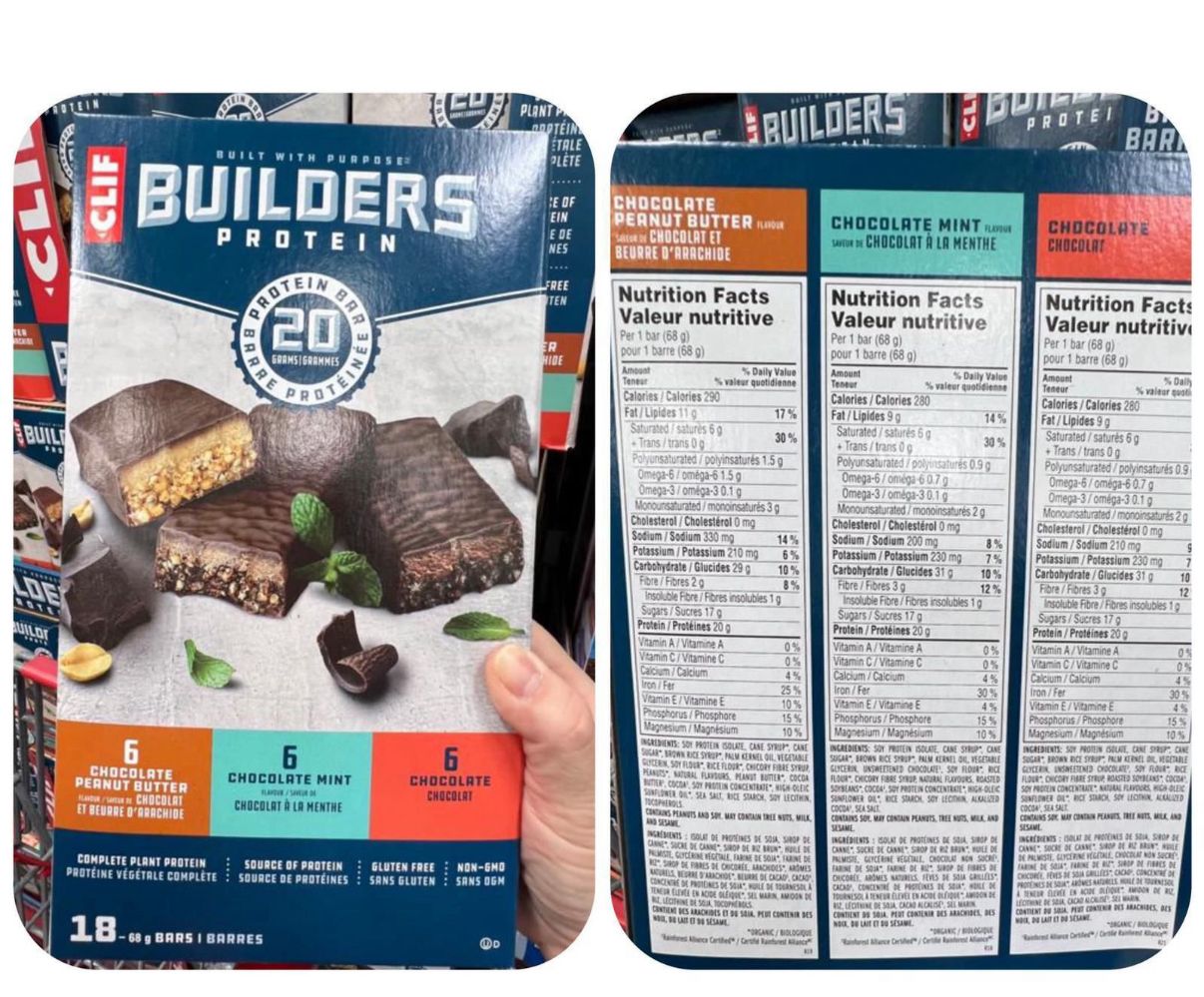 加拿大直送🛫CLIF Builders Protein Bar 18條/盒