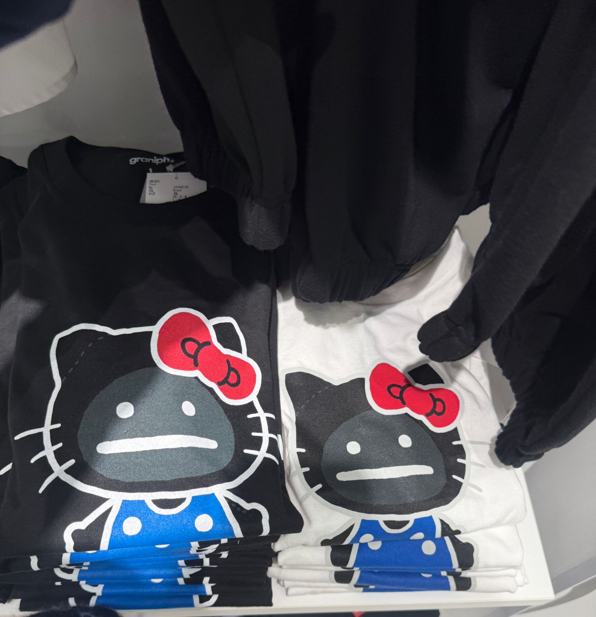 Hello kitty x Graniph hello shadow tee 01 Black / white Size Xxs - XXL