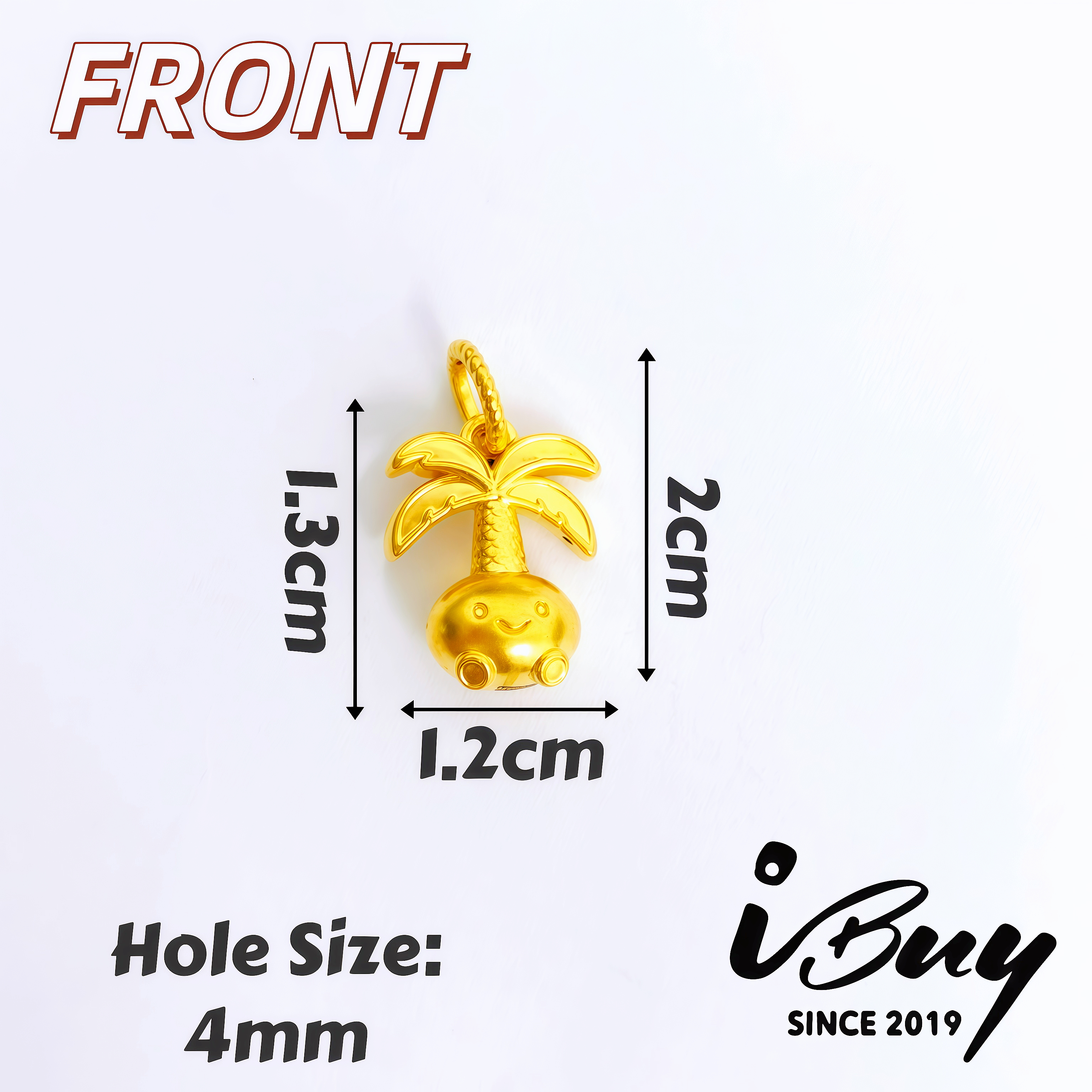 916 HARD GOLD PALM BABY CHARM 916 硬金 椰树宝宝串咀