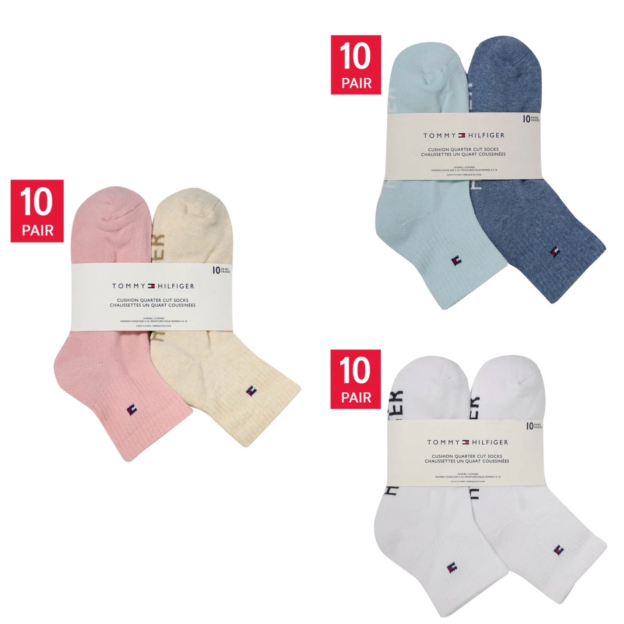 Tommy Hilfiger女裝短襪10對
