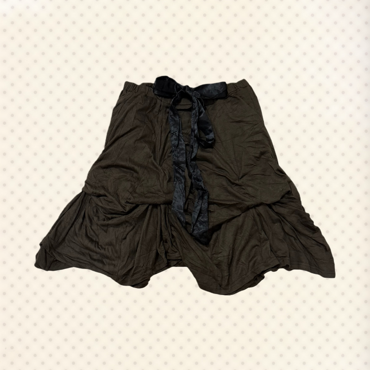 Dark Brown Asymmetrical Skirt