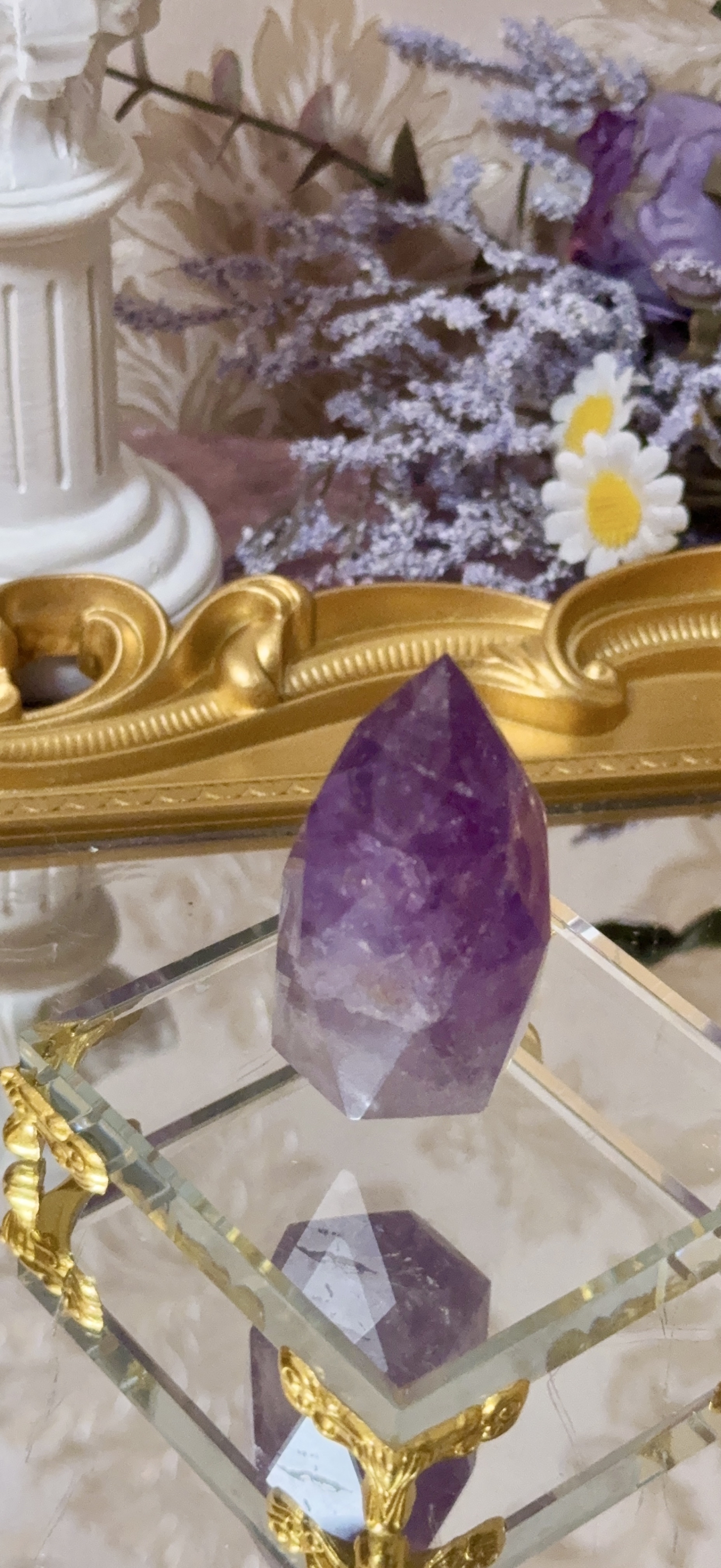 【紫火聖殿】巴西 Bahia 巴希亞紫火焰水晶 ‧ 復古高定擺件 🔮