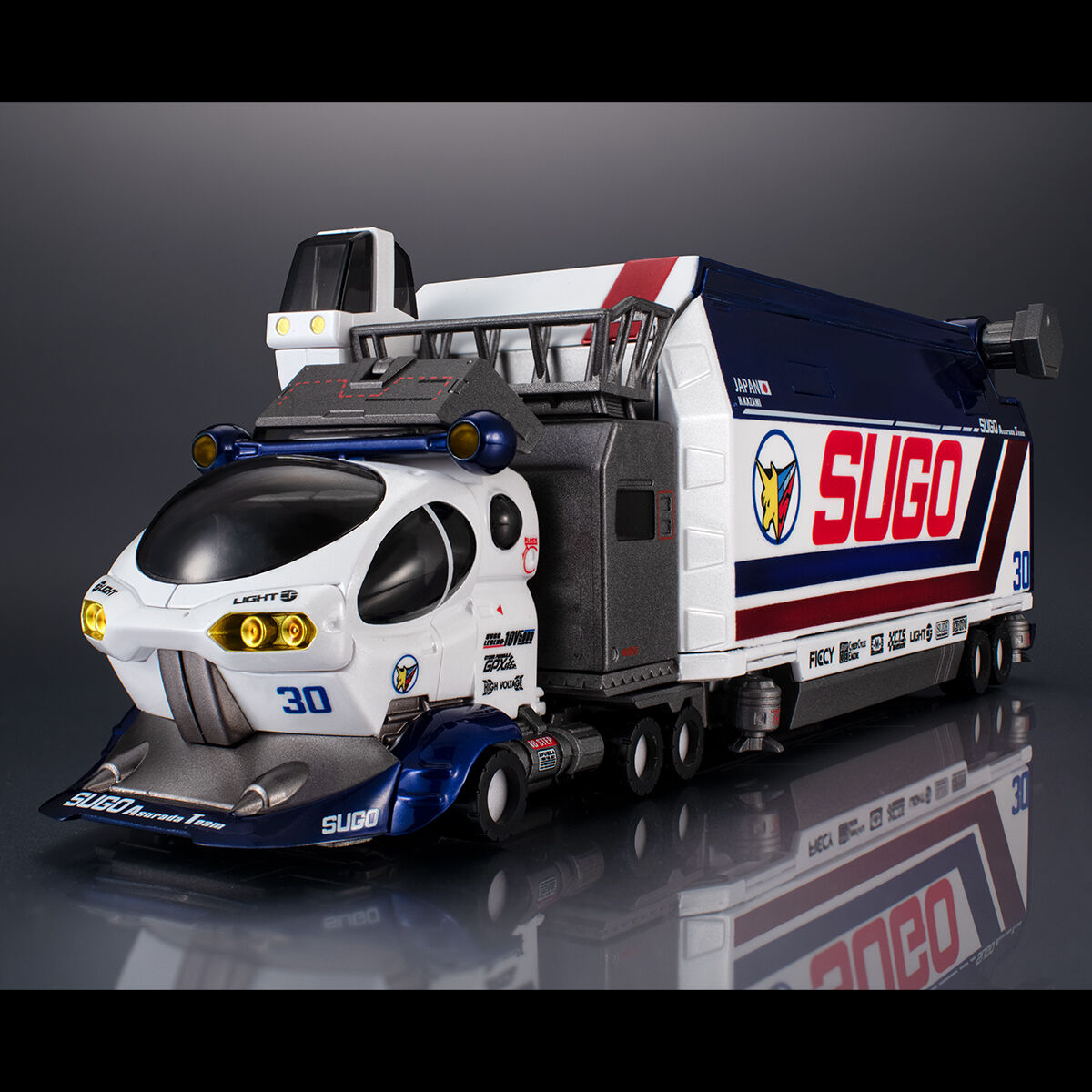 (預訂訂金 $300) (總價 $895) MegaHouse C.F.C. -HE- DX Cyber​​ Formula Collection -Heritage Edition- Sugolegerd 10V5000 & Super Asurada 01 Circuit Mode CFC -HE- DX 新世紀GPX 高智能方程式 菅生車隊運輸維修車 10V5000 & 超級雷神 01 Circuit Mode 套裝 (行版)