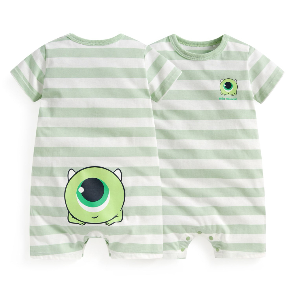 ☀️預訂 台灣直送☀️正版授權Pixar系列純棉前後印花間條短袖連身服