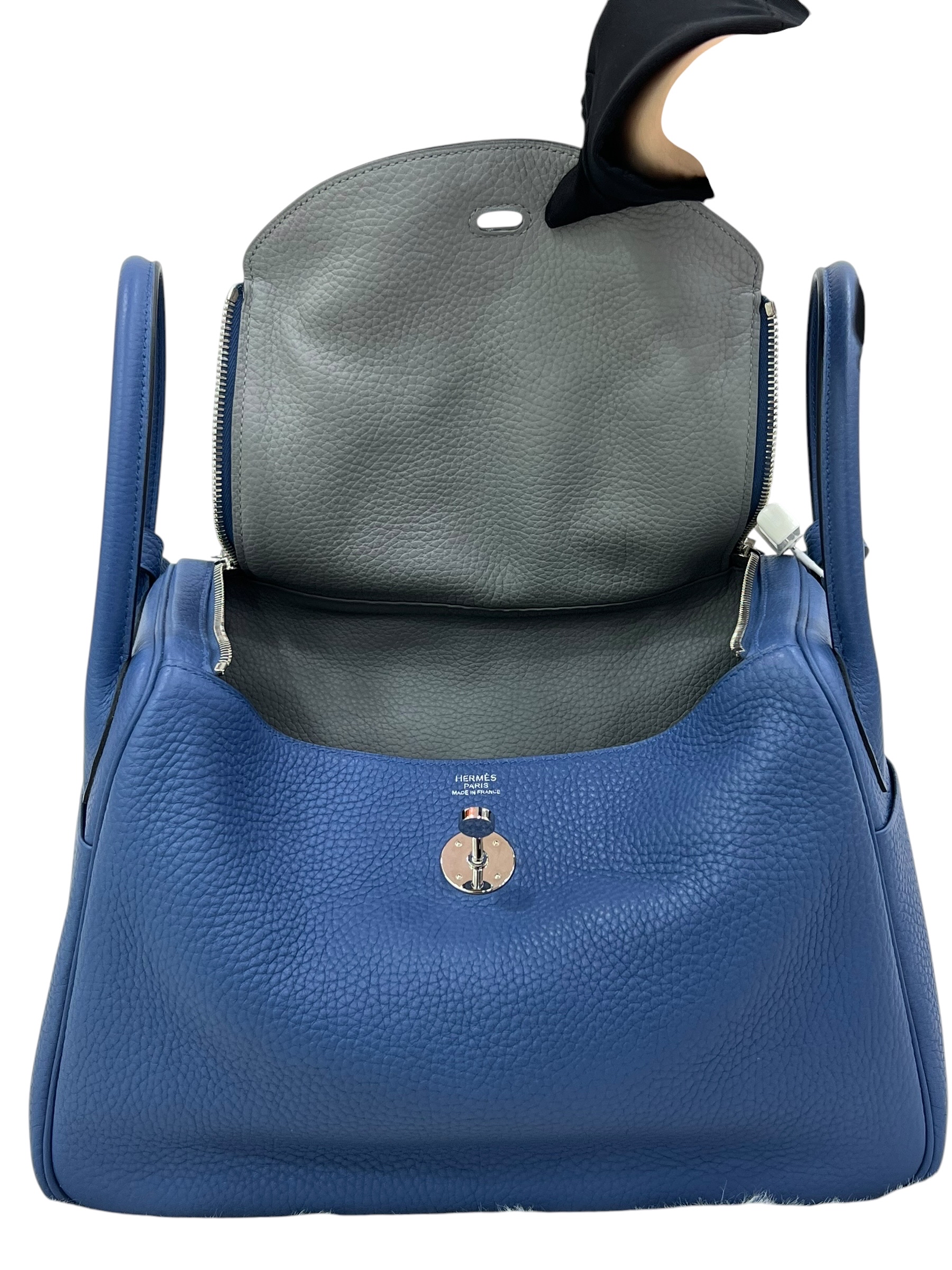 Pre-Owned HERMÉS Lindy 30 瑪瑙藍Stamp X / Product Code: 070851