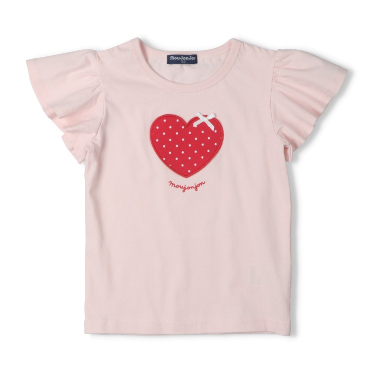 🆕【⭐訂購⭐】🇯🇵 日本直送 🌀🇯🇵 日本直送🇯🇵 心型貼花 甜美喇叭袖 短袖Tee［2款選］🌀 [ELCA-0117][260413]