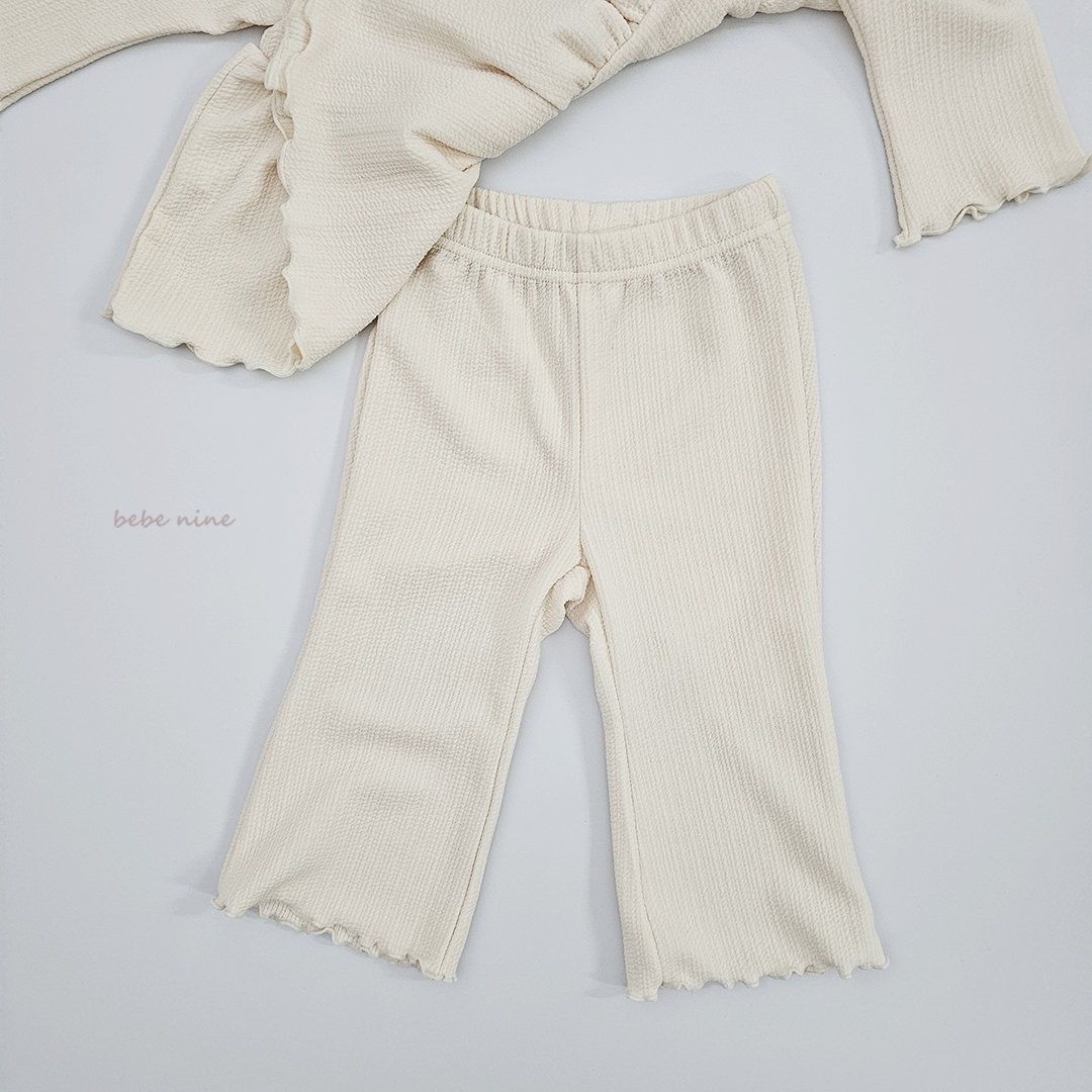 🌸預訂 韓國直送🌸🇰🇷Bebenine兩色絲帶鈕扣花邊長袖上下套裝