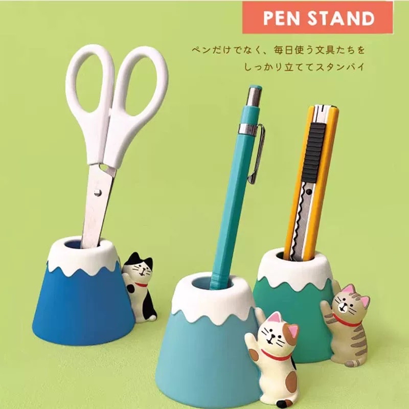 日本Decole富士山手機座筆座