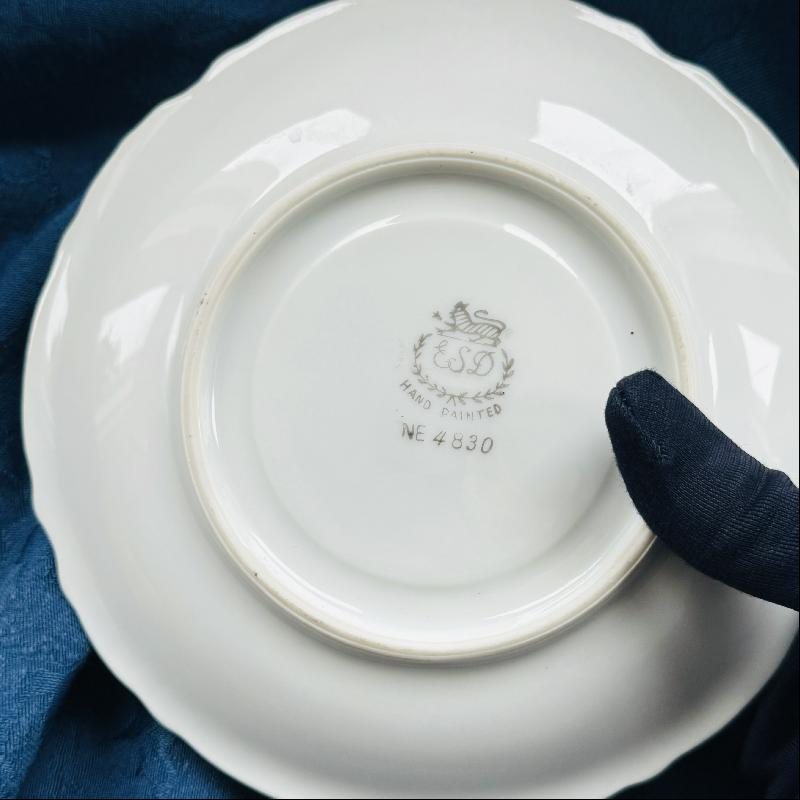 RARE! Vintage C.a. 1950s ESD Niagara Falls Canada Sky Blue Souvenir Tea Set Duo - Tea Cup with Saucer (MT2037)