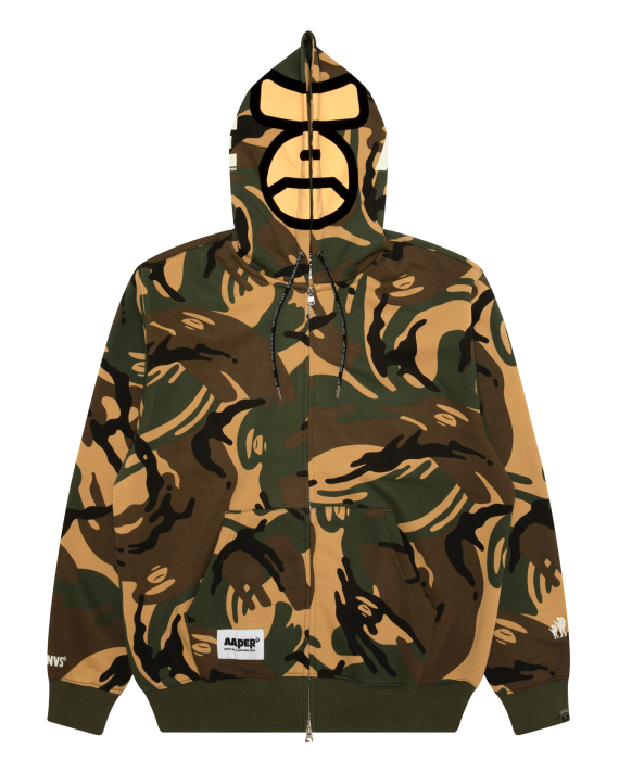 AAPE AAPEUNVS camo zip-up hoodie (D396XXR)