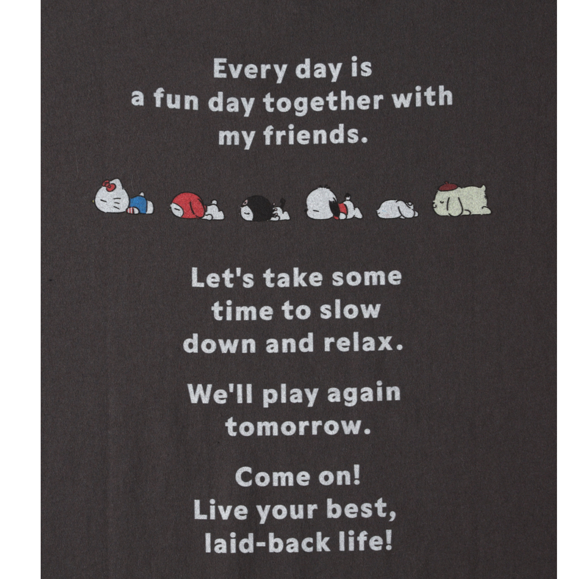 日本預訂📍日本Sanrio x Right On得意訓覺樣系列 - 背後圖案短袖Tee (大人/小童Size)