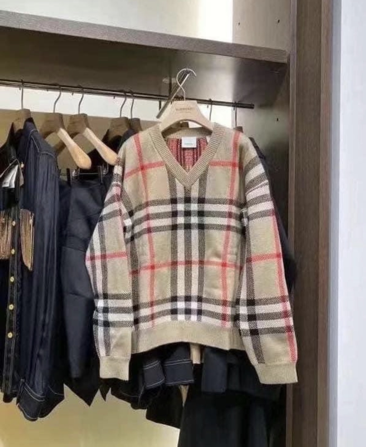 Burberry kids 經典格仔冷衫 sz 12