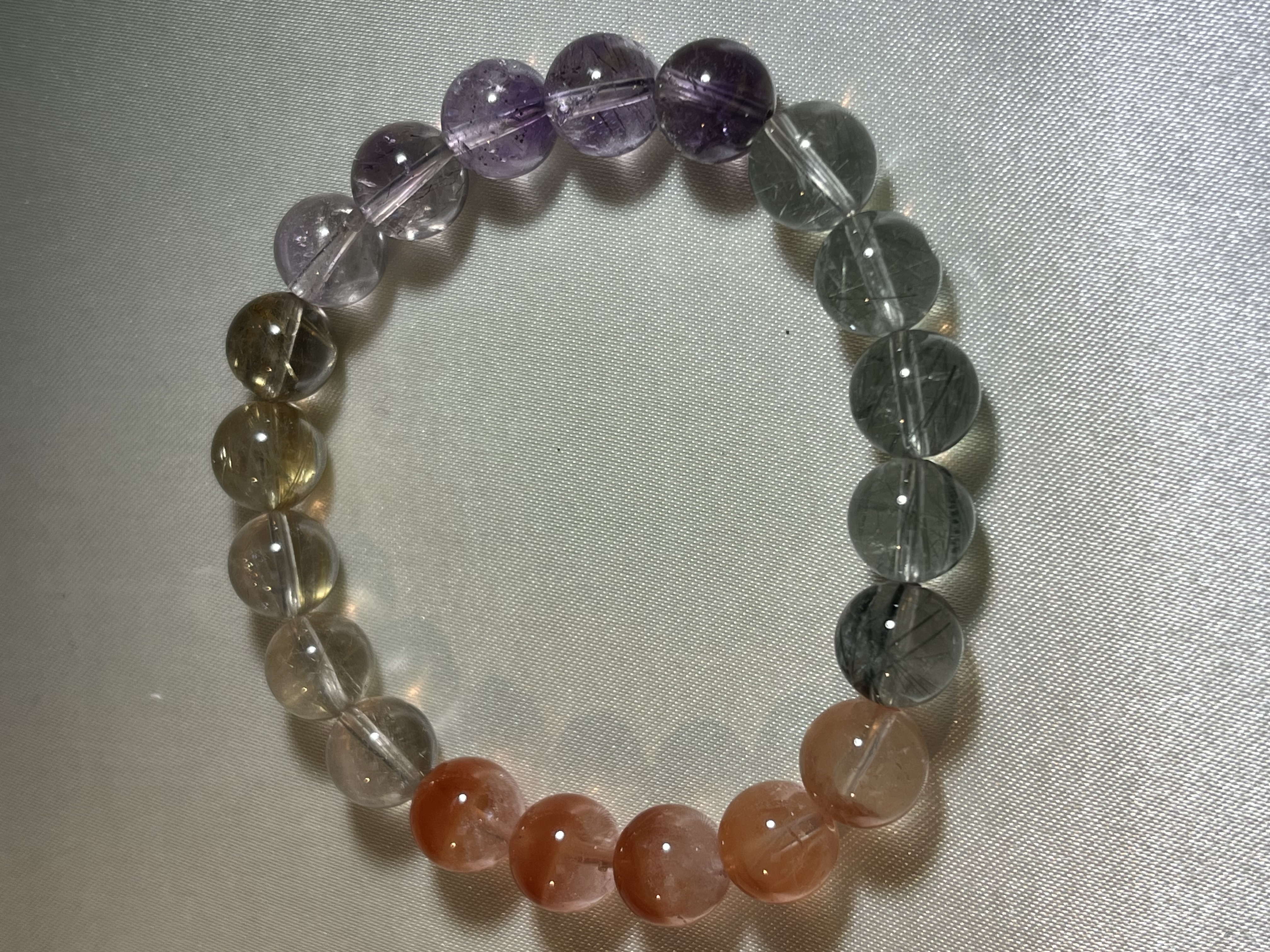 多寶水晶（鈦晶、紫超七、紅兔毛、綠髮）9m+