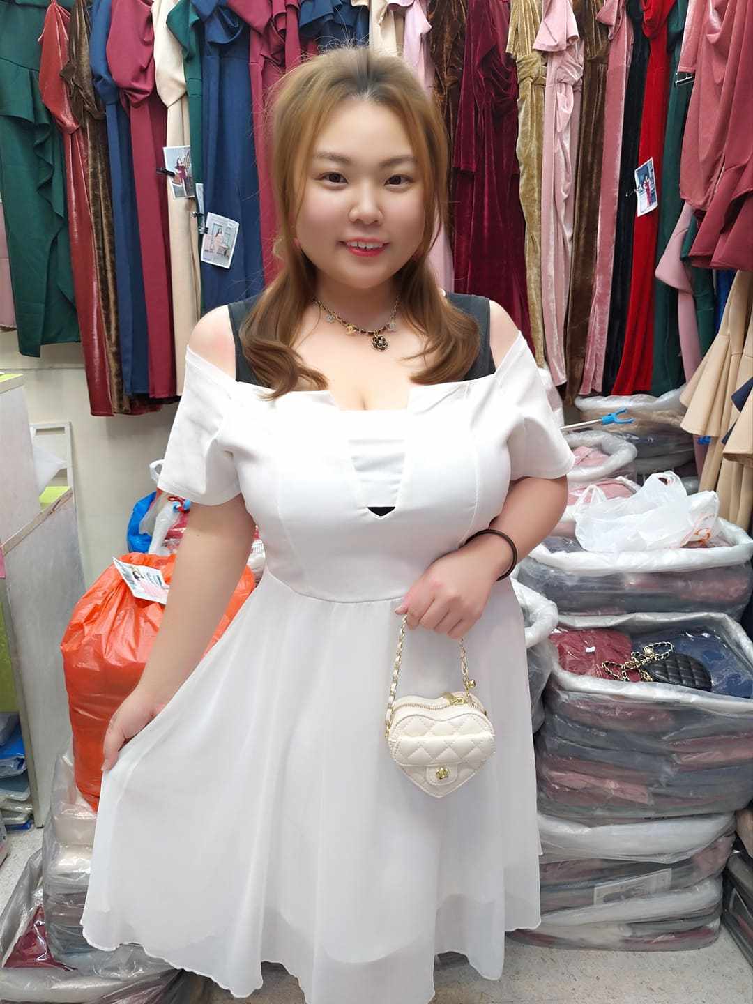 B02/BB0018 🔥特价🔥一字肩小镂空短礼服