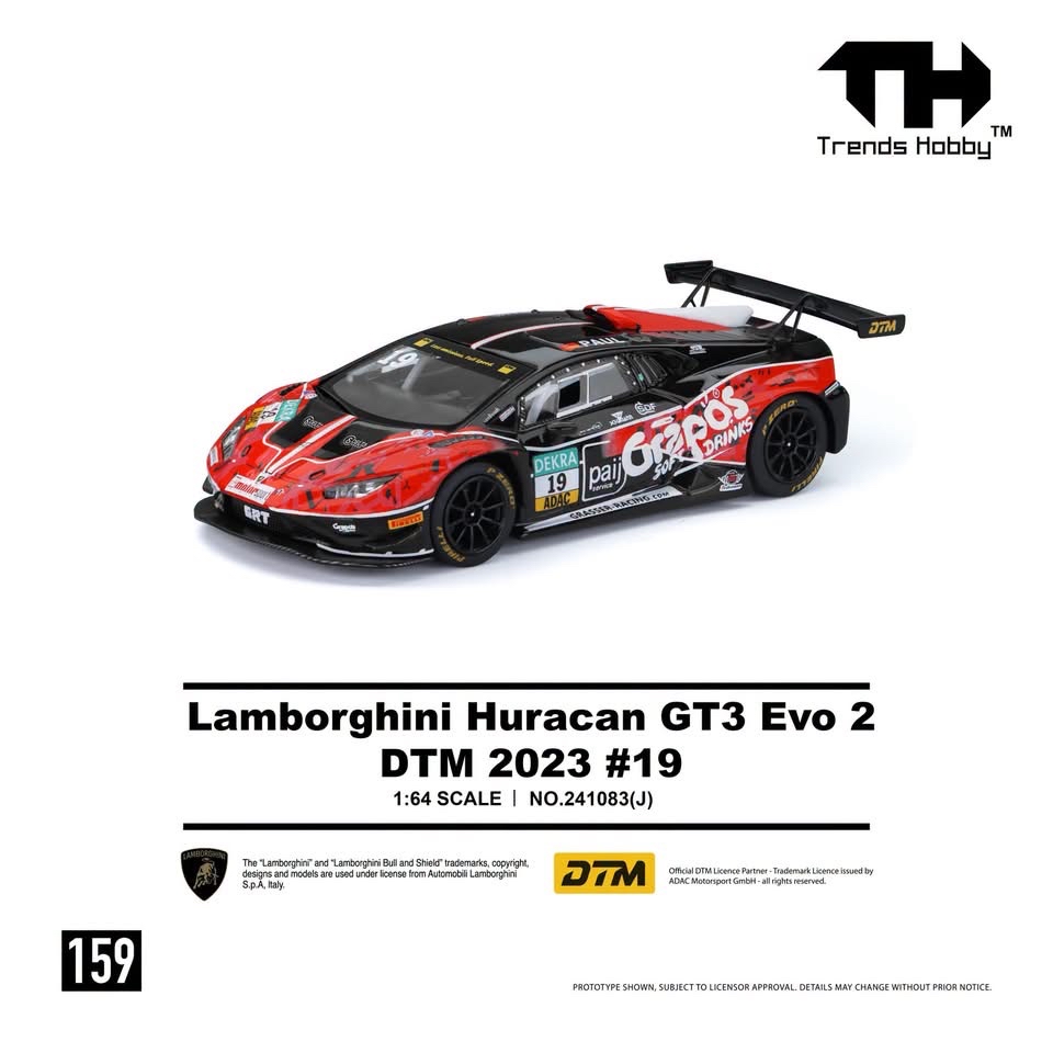 （預訂 Pre Order) Trends Hobby (241083(J)) Lamborghini Huracan GT3 Evo 2 DTM 2023 #19