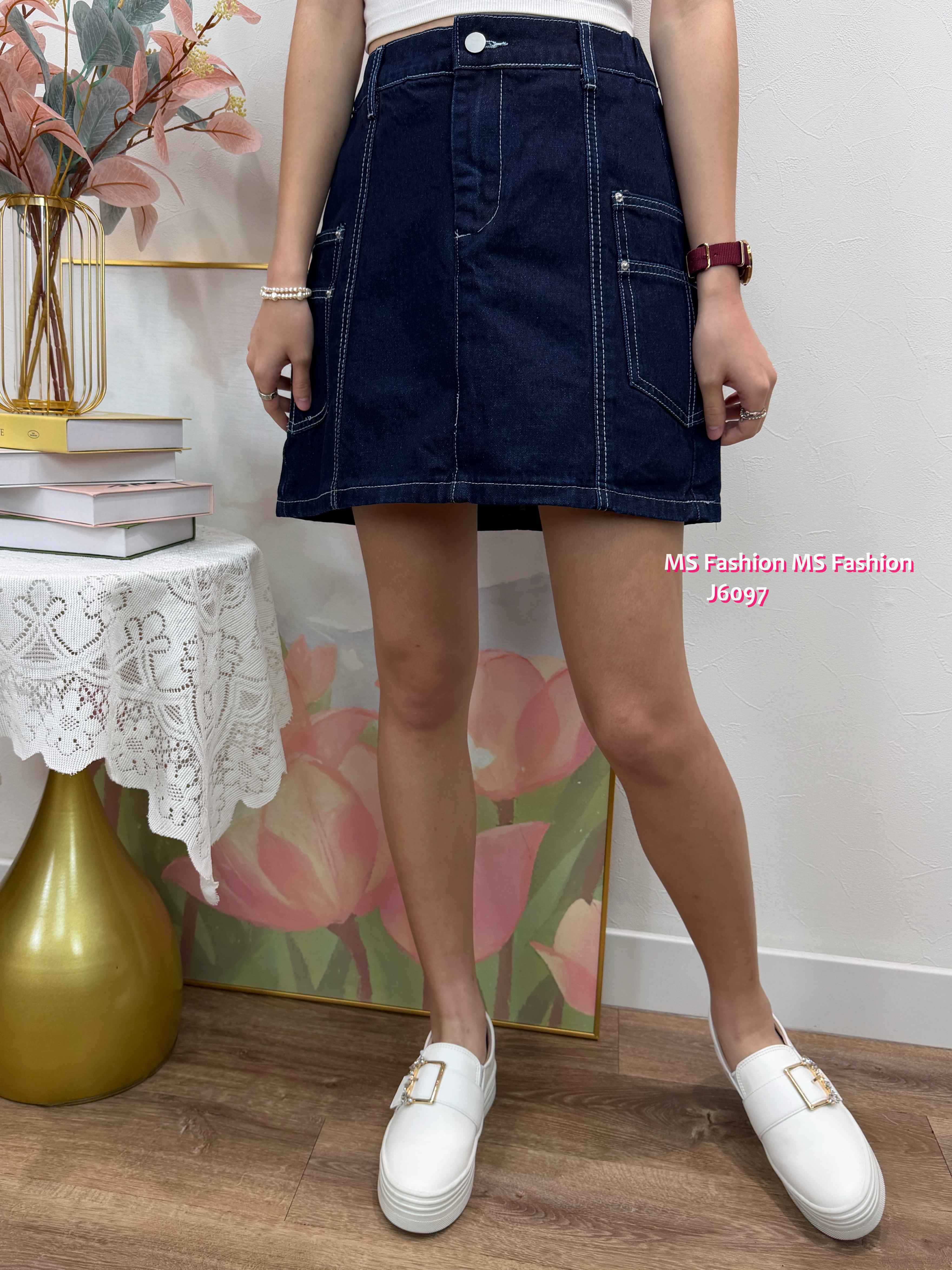 J6097 明線A cut牛仔裙