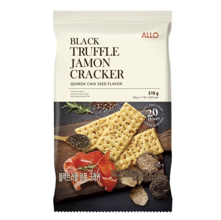 韓國 ALLO 黑松露 / 西班牙火腿 / 養生黑蒜 薯仔脆餅｜Black Truffle  / Garlic / Jamon Cracker