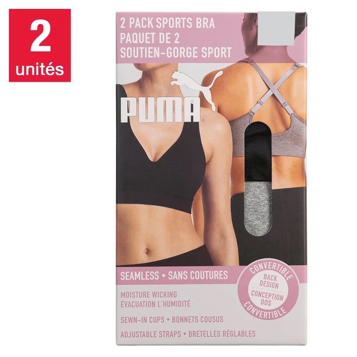 加拿大直送 PUMA 女裝運動內衣 2 件裝．