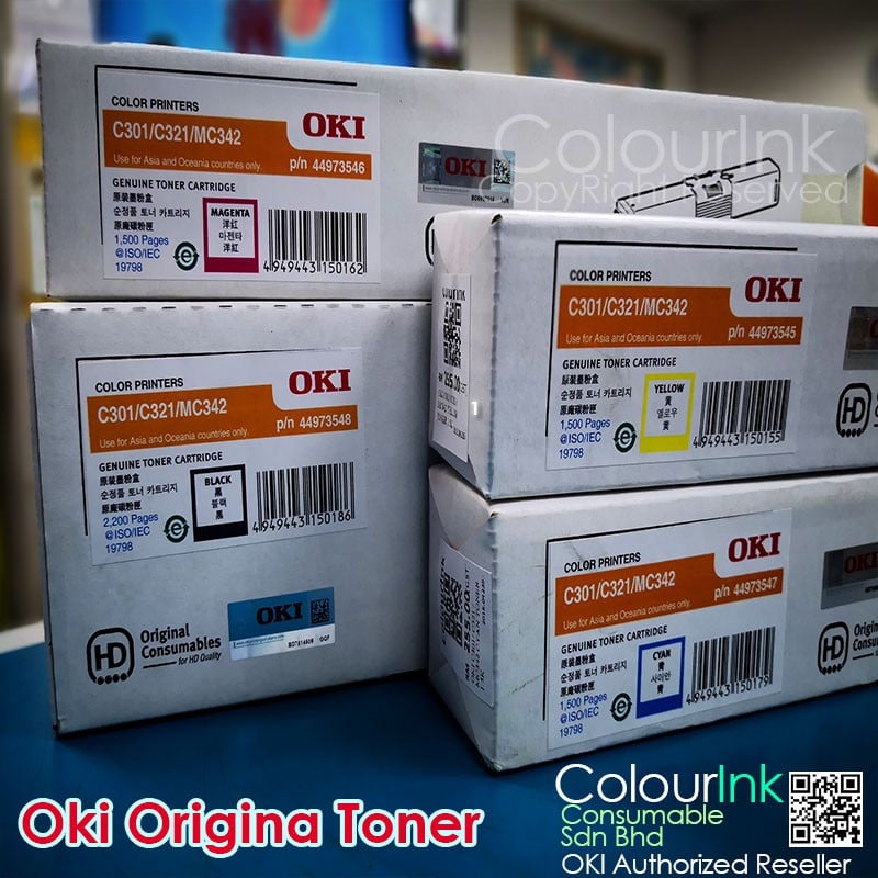 💢CLEAR STOCK 💢OKI Original Genuine Toner (44973548,44973547,44973546,44973545) 2.2K C301dn C321dn