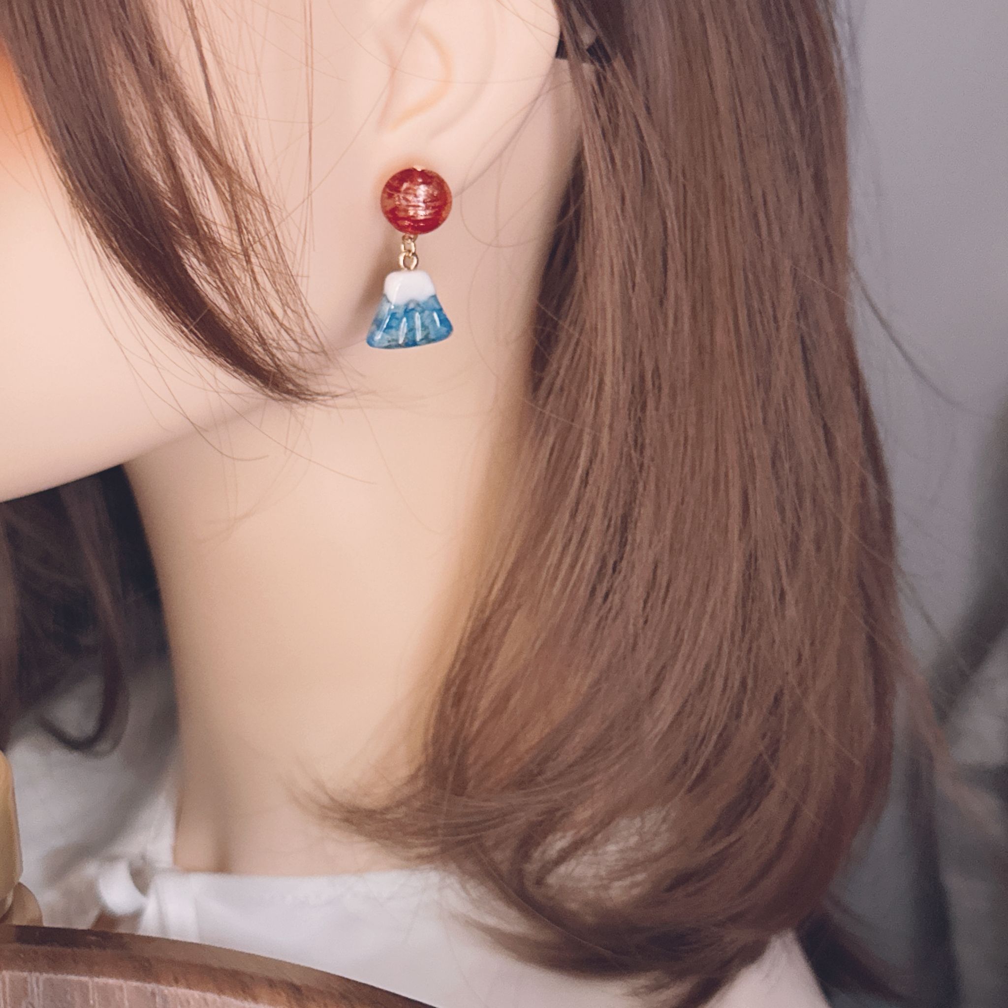 和風 雛菊太陽🌅富士山🛑🔵