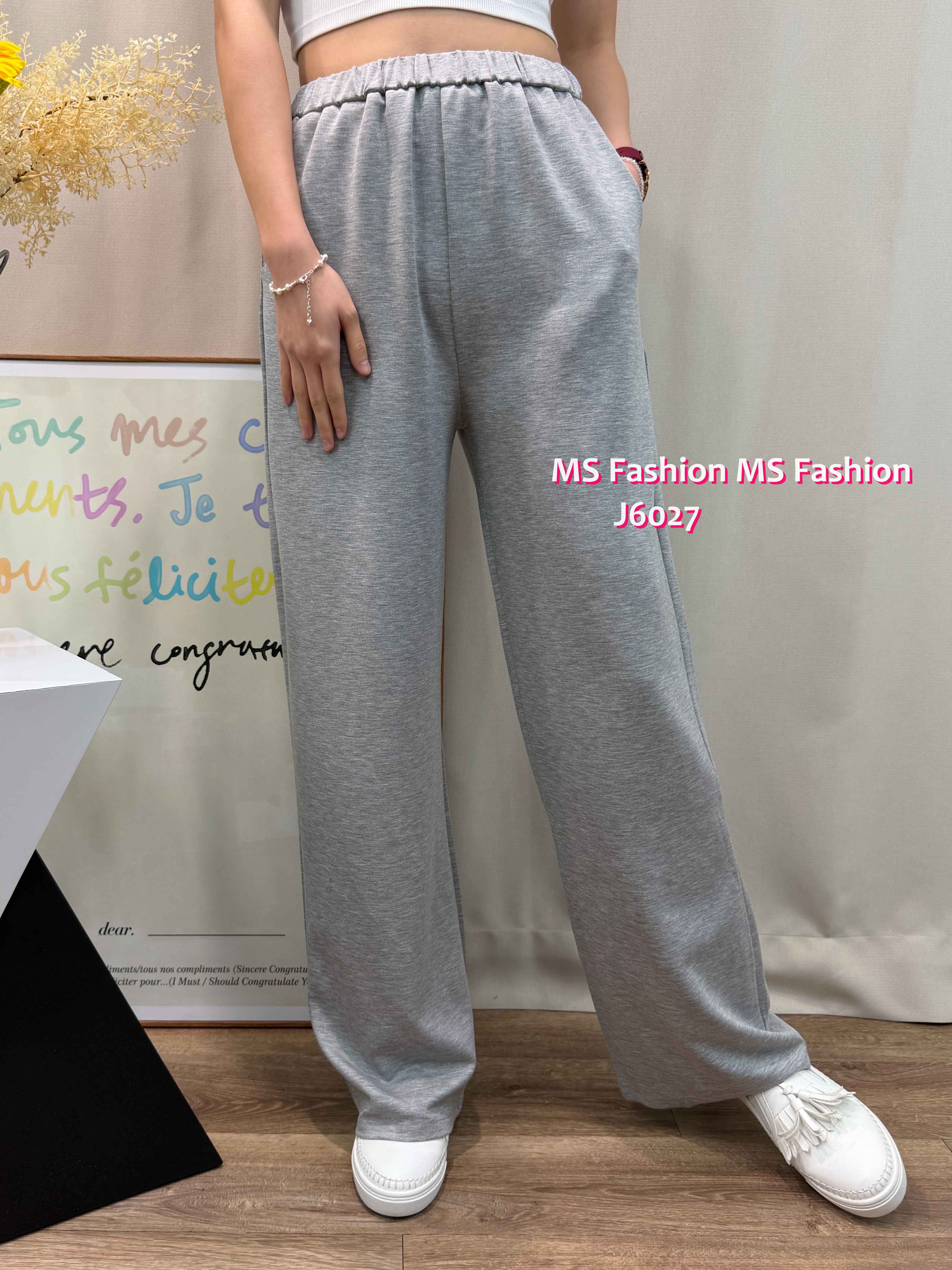 J6027 韓國🇰🇷百搭易襯闊筒褲