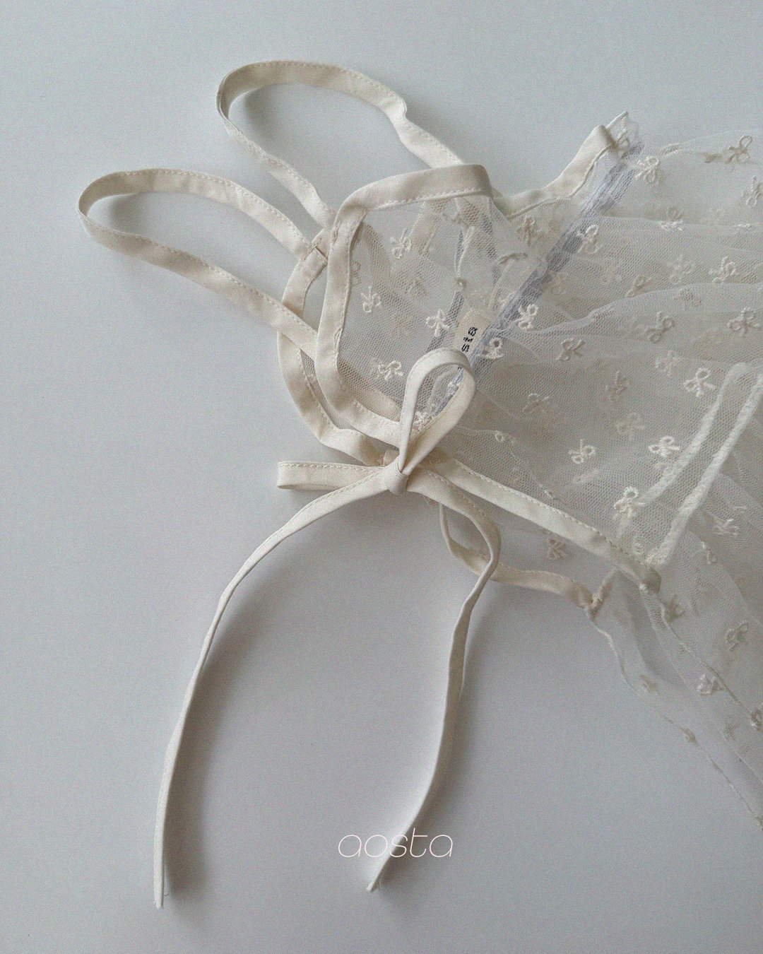 Aosta | [Lace Ribbon Open Dress]