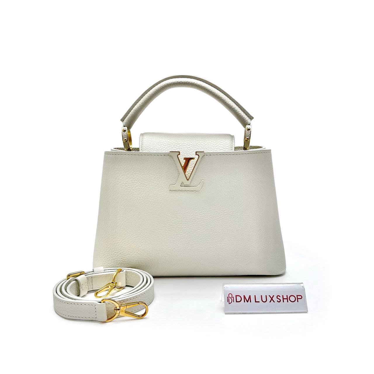 LV Capucines BB White