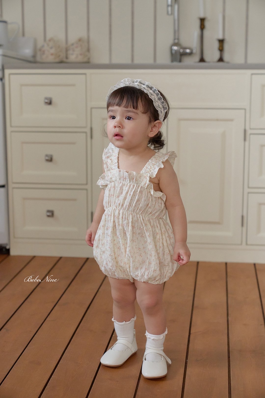 ☀️預訂 韓國直送☀️🇰🇷Bebenine兩色小碎花荷葉邊吊帶包屁衣