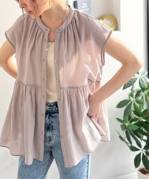薄紗短袖襯衫【JT038】
