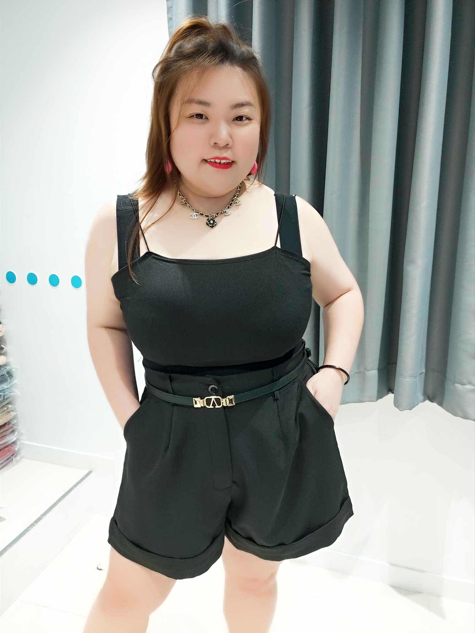 DOC05 褶裤脚简约设计款短裤（不包括腰带）