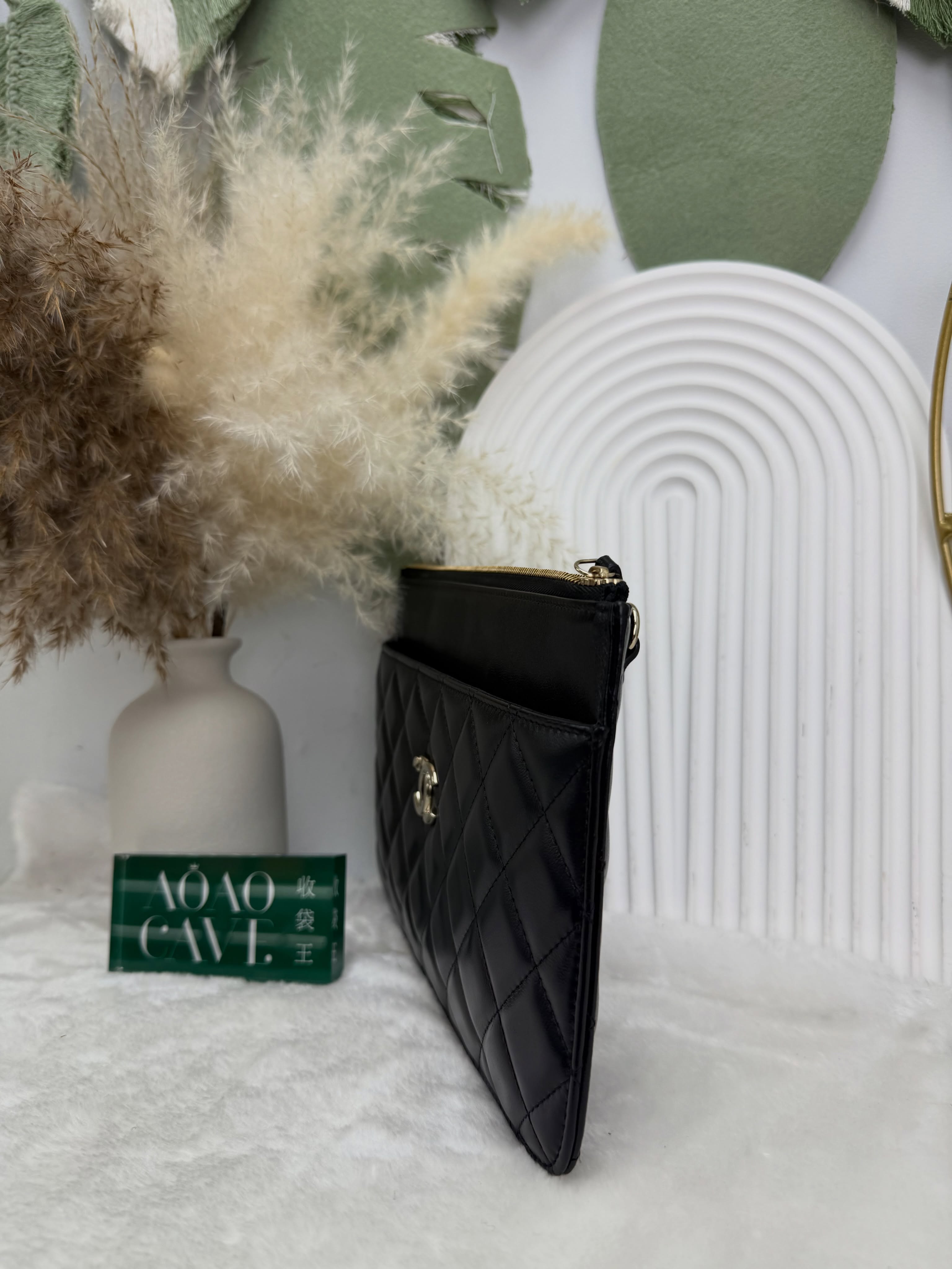 Chanel👜 PRE OWNED 🛍️黑色三合一 30開 有卡有塵袋🖤