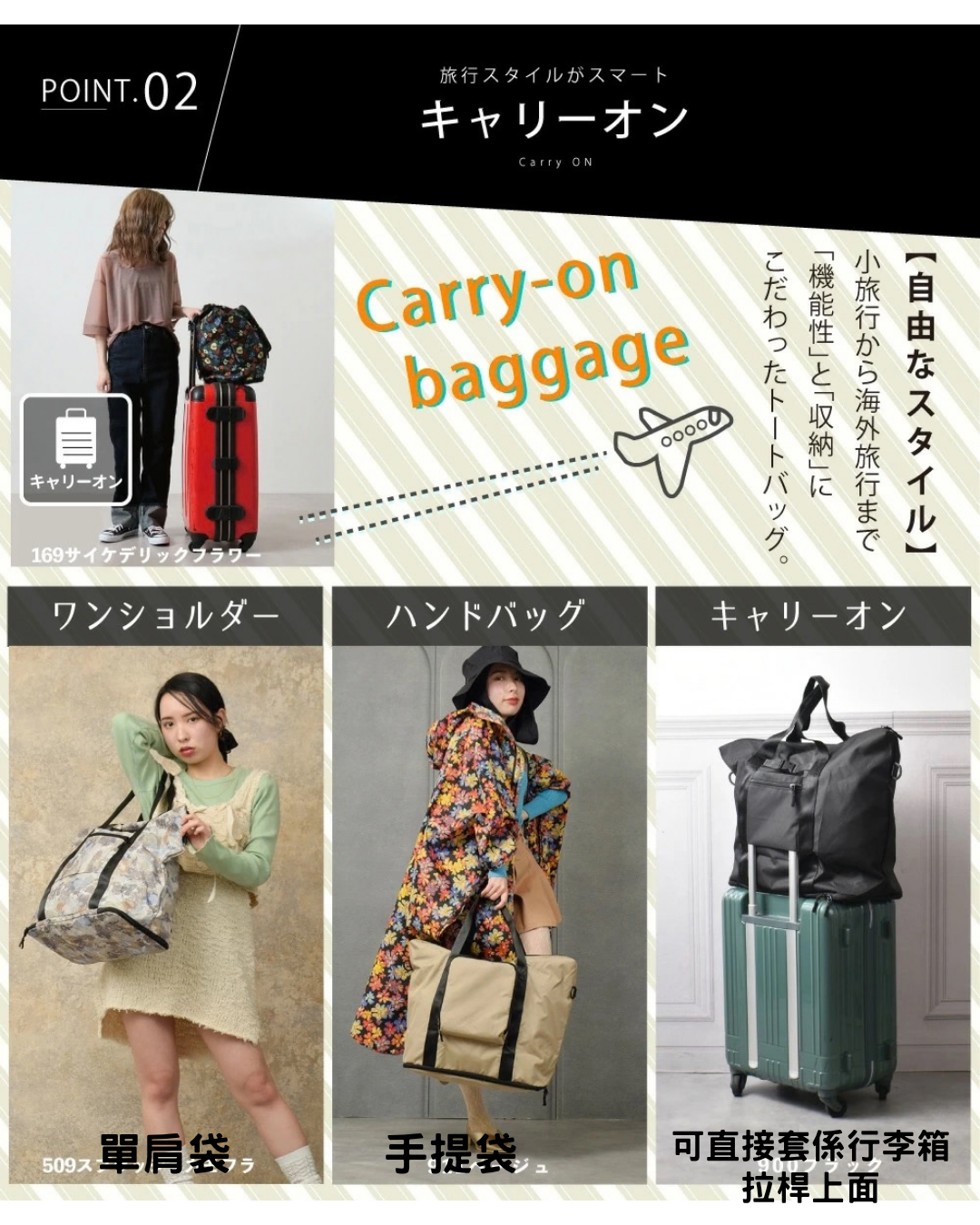 日本代購【 日本直送 Kiu 行李箱專用大容量旅行袋 | Carry-On Tote Bag | Large Packable Tote Bag for Suitcase Handle 33L 】﻿﻿﻿﻿﻿