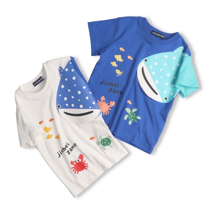 🆕【⭐訂購⭐】🌀 🇯🇵 日本直送 趣味海洋生物圖案 鯨鯊 移動嘴巴 短袖T恤［2款選］🌀 [ELDA-0001][260501]