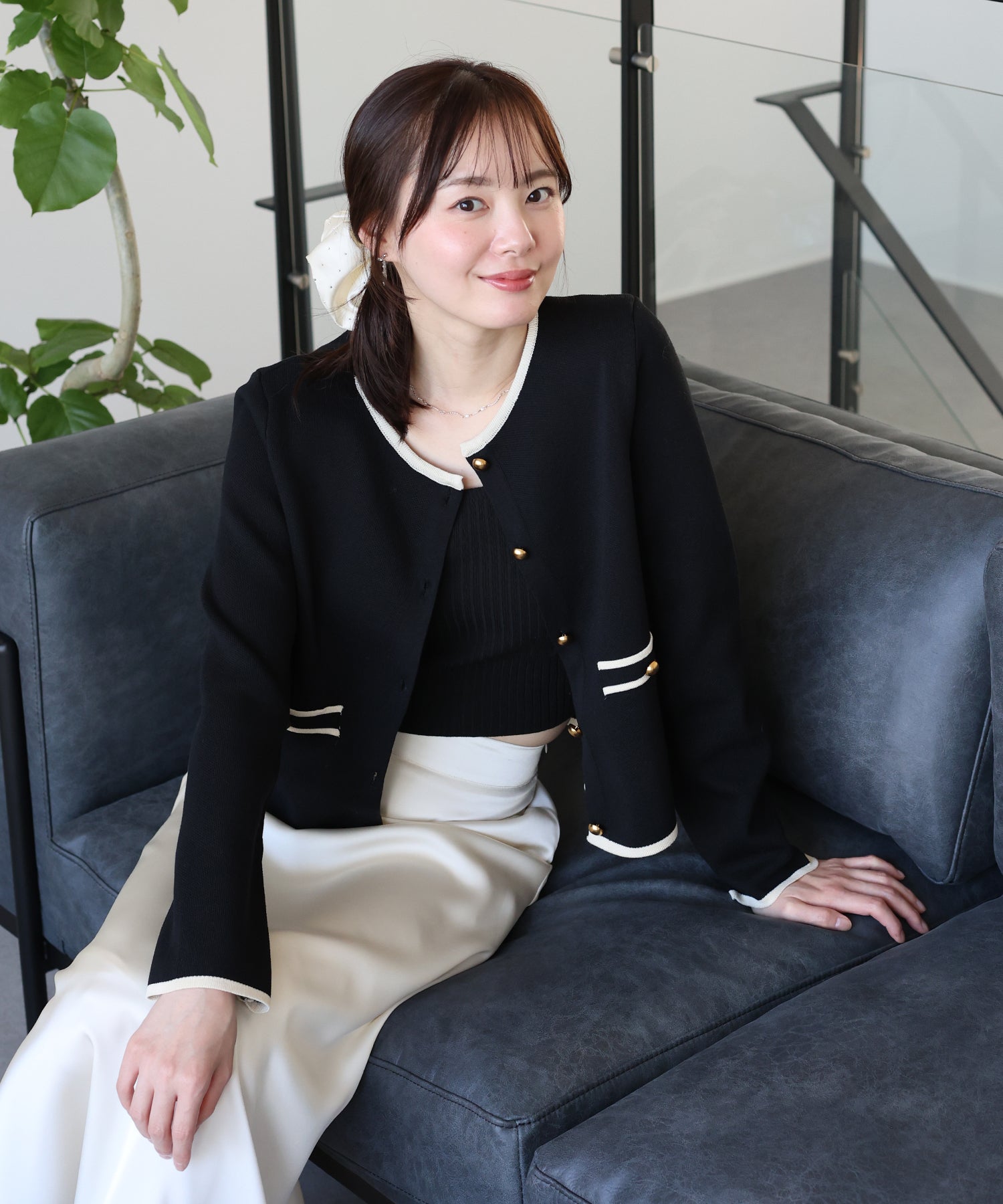 <JP> 小香風拼色Tweed Cardigan * 3色入 <預購>