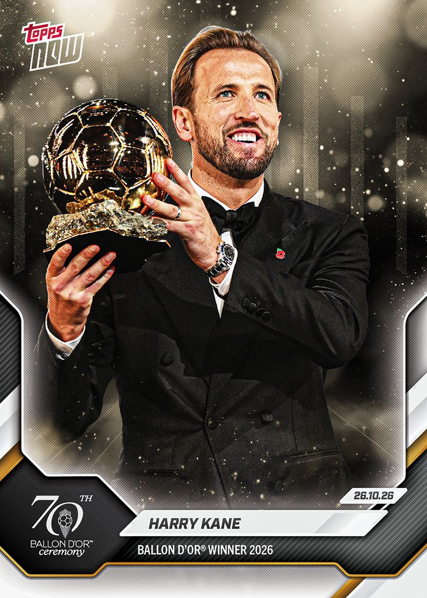 Harry Kane - 2026 Ballon d'Or Topps NOW® #1 金球獎得主紀念卡【團購】