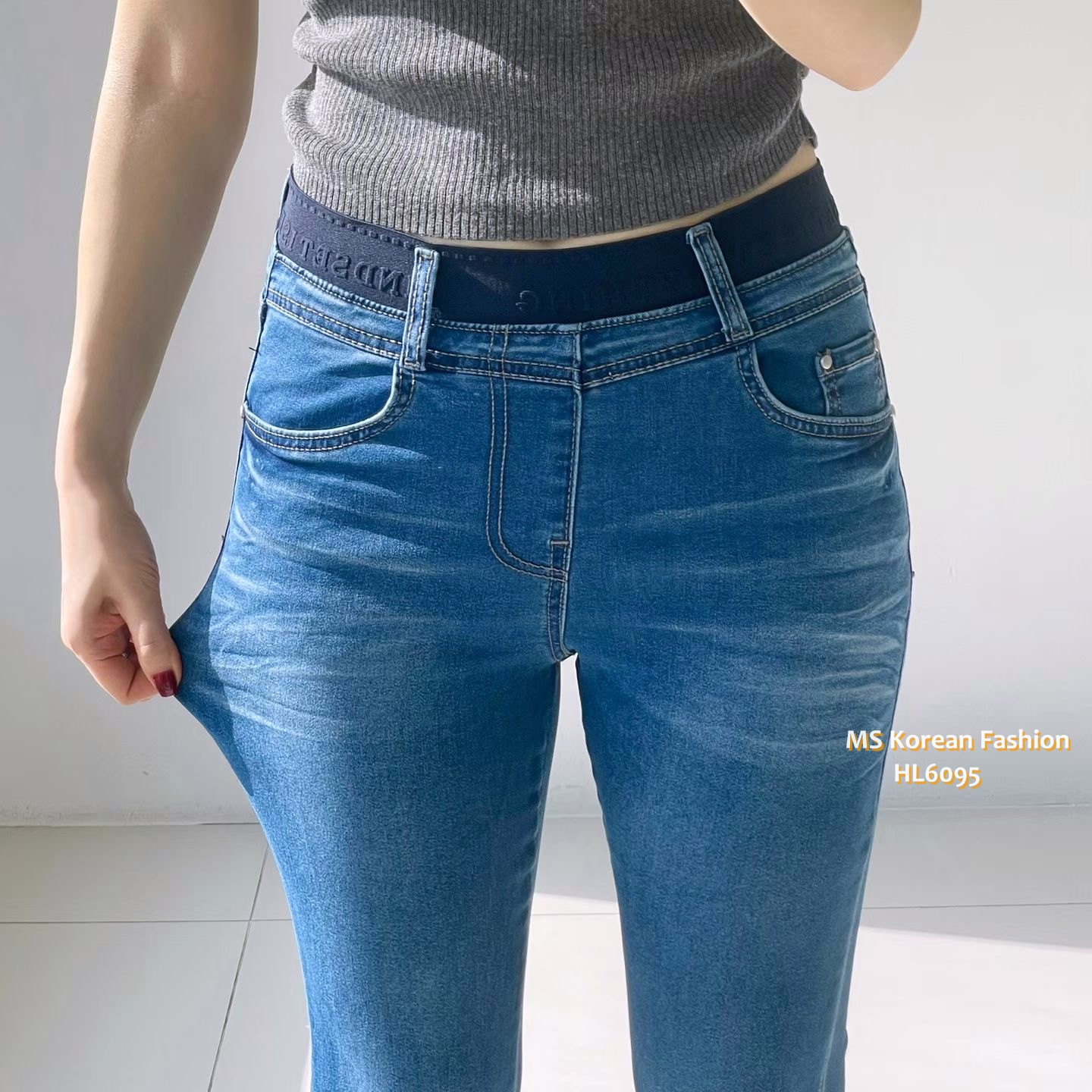 HL6095 韓國🌼Howluk牛奶面料全橡筋喇叭牛