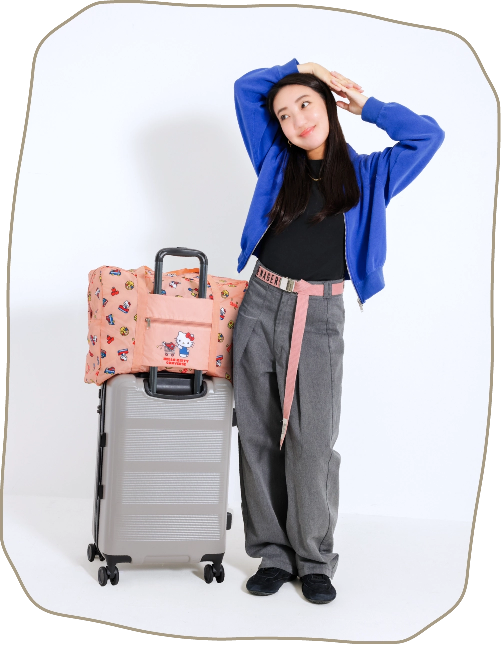 日本限定Hello Kitty x Converse系列第二彈 - 大容量摺疊旅行袋 不包郵