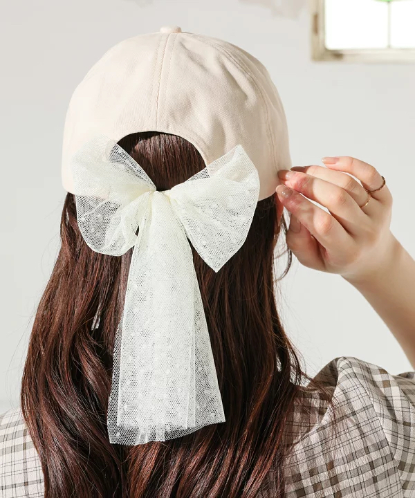 日本預訂📍日本百搭款背後蕾絲蝴蝶結Cap帽
