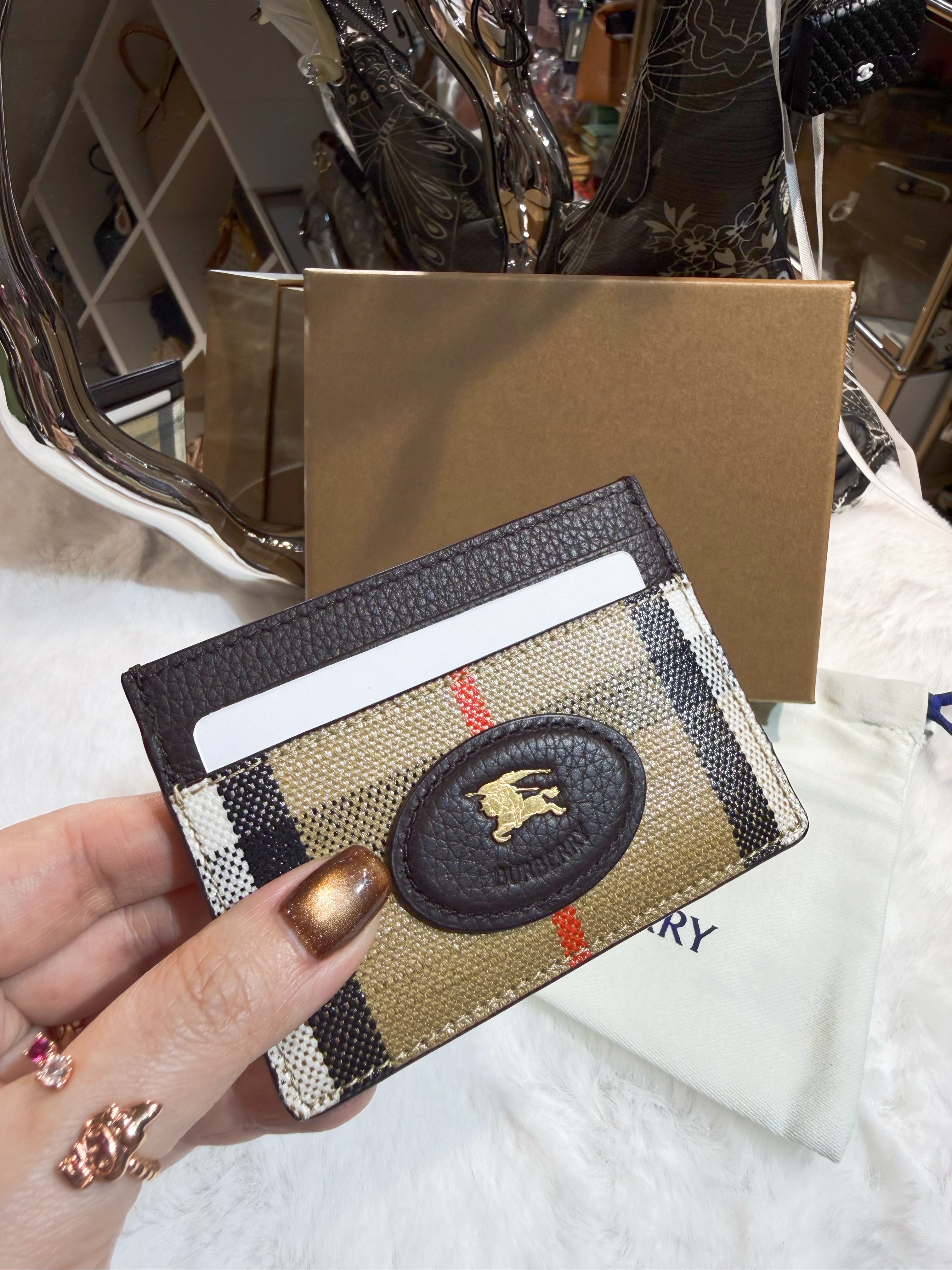 Burberry card holder 5cc/horse/check