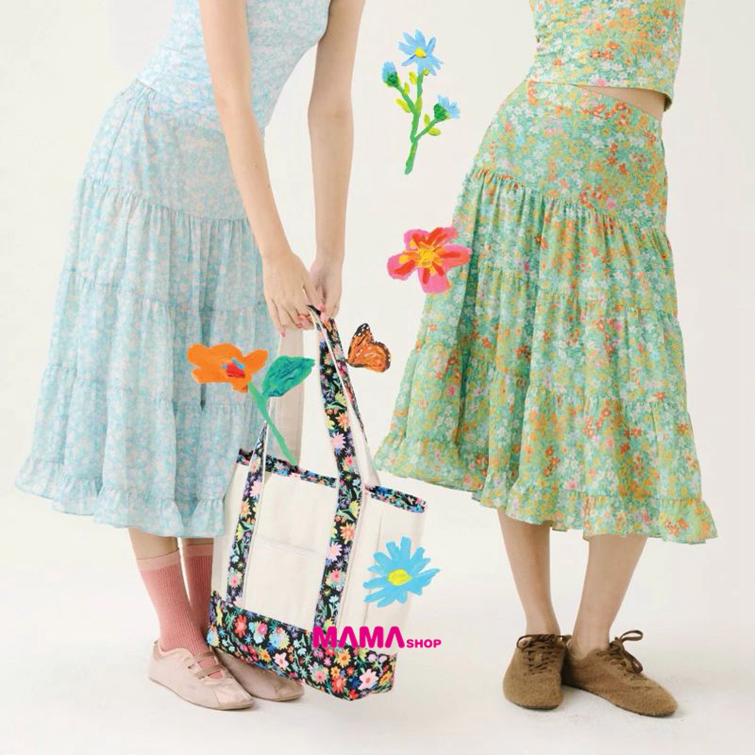 泰國直送Boho chiffon skirt波希米亞雪紡裙