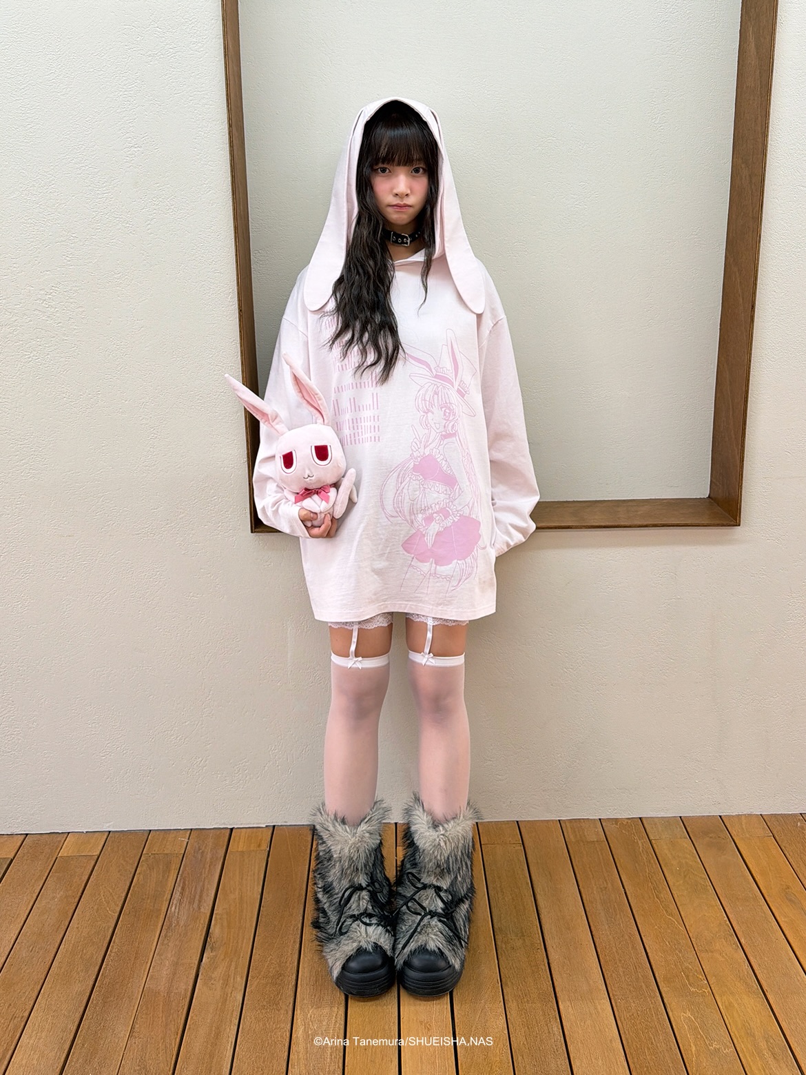 MELRONI BUNNY EARS HOODIE｜韓國 星河滿月 X CAVISH 服飾系列 (Full Moon） (26204-P)