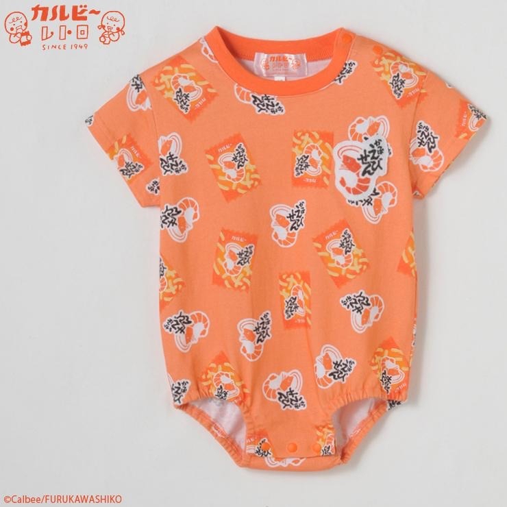 🇯🇵限量預訂 日本直送🇯🇵卡樂B蝦條包裝滿印短袖包屁衣